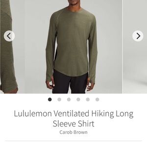 Lululemon ventilated hiking long sleeve shirt